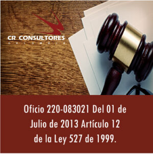 Oficio 220-083021 Del 01 de Julio de 2013