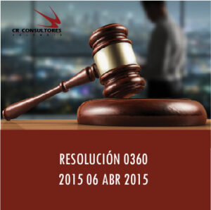 RESOLUCIÓN 0360 2015 06 ABR 2015