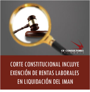 CORTE CONSTITUCIONAL INCLUYE EXENCIÓN…..