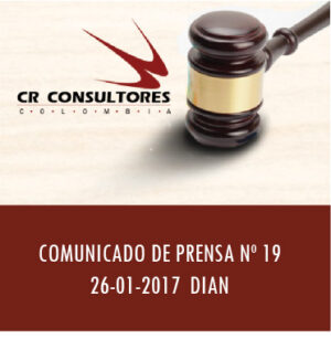 COMUNICADO DE PRENSA Nº 19  26-01-2017  DIAN