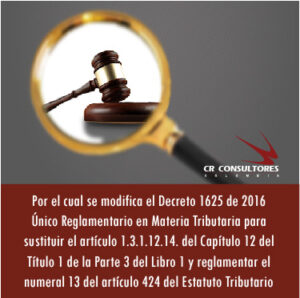 Decreto 1625 de 2016 Único Reglamentario en Materia Tributaria