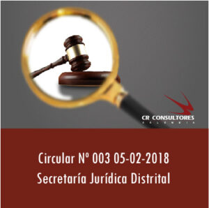 Circular Nº 003 05-02-2018 Secretaría Jurídica Distrital