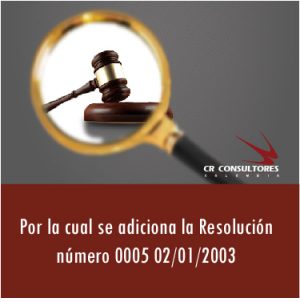 Resolución número 0005 del 2 de enero de 2003