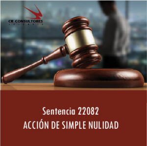 Sentencia 22082 – ACCIÓN DE SIMPLE NULIDAD.