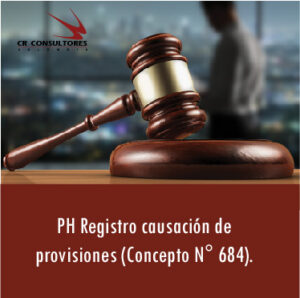PH Registro causación de provisiones (Concepto N° 684).
