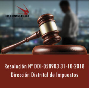 Resolución Nº DDI-058903 31-10-2018