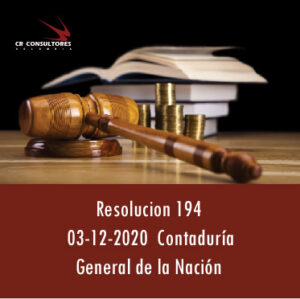 Resolucion 194 – 03-12-2020  Contaduría General de la Nación