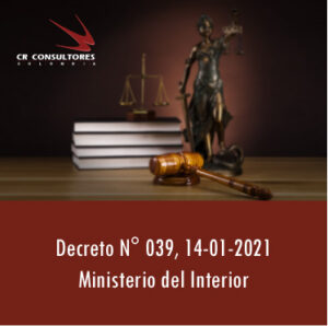 Decreto N° 039  14-01-2021 – Ministerio del Interior
