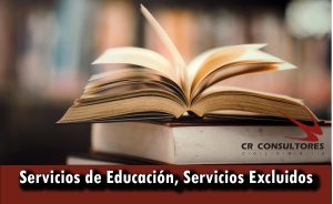 Servicios de Educación, Servicios Excluidos