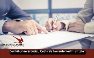 Contribución especial, Cuota de fomento hortifrutícola