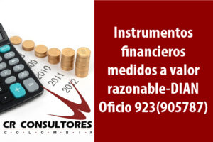 Instrumentos financieros medidos a valor razonable-DIAN Oficio 923(905787)