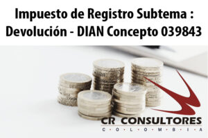 Impuesto de Registro Subtema : Devolución – DIAN Concepto 039843