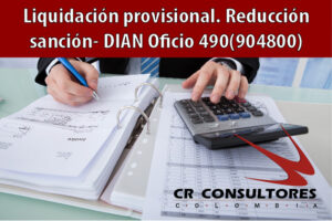 Liquidación provisional. Reducción sanción- DIAN Oficio 490(904800)
