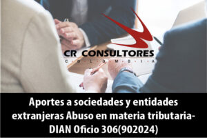 Aportes a sociedades y entidades extranjeras Abuso en materia tributaria- DIAN Oficio 306(902024)