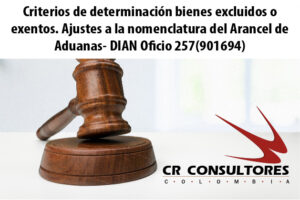 Criterios de determinación bienes excluidos o exentos. Ajustes a la nomenclatura del Arancel de Aduanas- DIAN Oficio 257(901694)