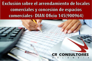 Exclusión sobre el arrendamiento de locales comerciales y concesión de espacios comerciales- DIAN Oficio 145(900964)
