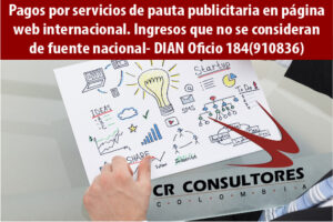 Pagos por servicios de pauta publicitaria en página web internacional. Ingresos que no se consideran de fuente nacional- DIAN Oficio 184(910836)