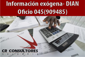 Información exógena- DIAN Oficio 045(909485)