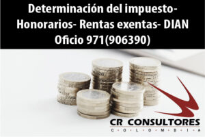 Determinación del impuesto –  Honorarios – Rentas exentas- DIAN Oficio 971(906390)