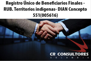 Registro Único de Beneficiarios Finales – RUB. Territorios indigenas- DIAN Concepto 551(005616)
