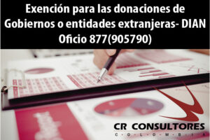 Exención para las donaciones de Gobiernos o entidades extranjeras- DIAN Oficio 877(905790)
