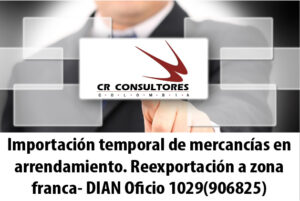 Importación temporal de mercancías en arrendamiento. Reexportación a zona franca- DIAN Oficio 1029(906825)