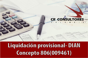 Liquidación provisional- DIAN Concepto 806(009461)