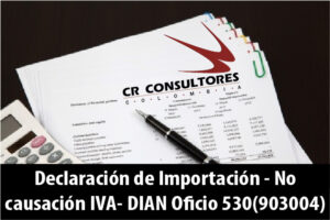 Declaración de Importación – No causación IVA- DIAN Oficio 530(903004)
