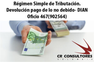 Régimen Simple de Tributación. Devolución pago de lo no debido- DIAN Oficio 467(902564)