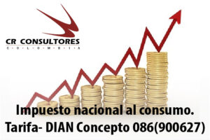 Impuesto nacional al consumo. Tarifa- DIAN Concepto 086(900627)