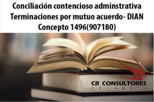 Conciliación contencioso adminstrativa Terminaciones por mutuo acuerdo- DIAN Concepto 1496(907180)