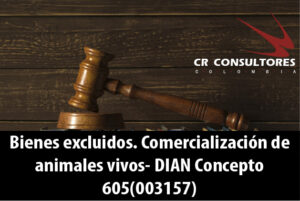 Bienes excluidos. Comercialización de animales vivos- DIAN Concepto 605(003157)