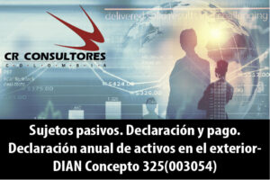 Sujetos pasivos. Declaración y pago. Declaración anual de activos en el exterior- DIAN Concepto 325(003054)