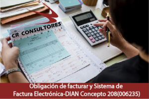 Obligación de facturar y Sistema de Factura Electrónica-DIAN Concepto 208(006235)