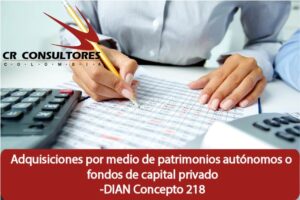 Adquisiciones por medio de patrimonios autónomos o fondos de capital privado-DIAN Concepto 218