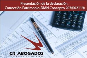 Presentación de la declaración. Corrección Patrimonio-DIAN Concepto 207(002119)