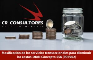 Masificación de los servicios transaccionales para disminuir  los costos-DIAN Concepto 556 (905902)