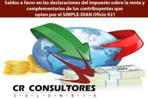 Saldos a favor en las declaraciones del impuesto sobre la renta y complementarios de los contribuyentes que opten por el SIMPLE-DIAN Oficio 921