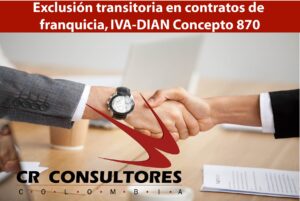 Exclusión transitoria en contratos de franquicia, IVA-DIAN Concepto 870