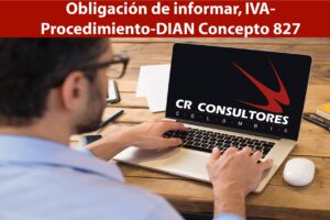 Obligación de informar, IVA-Procedimiento-DIAN Concepto 827