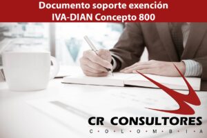  Documento soporte exención IVA-DIAN Concepto 800