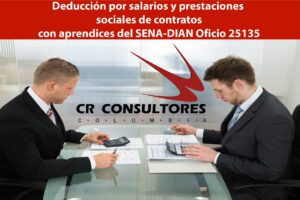 Deducción por salarios y prestaciones sociales de contratos con aprendices del SENA-DIAN Oficio 25135