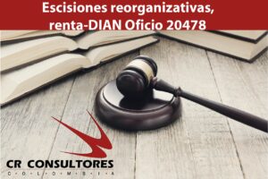  Escisiones reorganizativas, renta-DIAN Oficio 20478