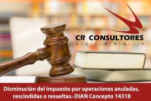 Disminución  del impuesto por operaciones anuladas, rescindidas o resueltas.-DIAN Concepto 14318