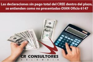 Las declaraciones sin pago total del CREE dentro del plazo, se entienden como no presentadas-DIAN Oficio 6147