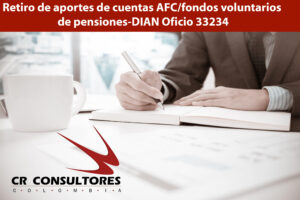 Retiro de aportes de cuentas AFC/fondos voluntarios de pensiones-DIAN Oficio 33234
