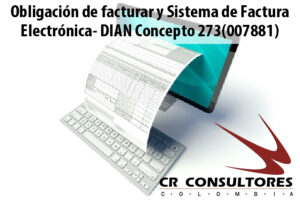 Obligación de facturar y Sistema de Factura Electrónica- DIAN Concepto 273(007881)