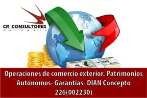 Operaciones de comercio exterior. Patrimonios Autónomos- Garantías- DIAN Concepto 226(002230)