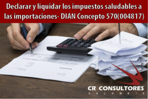 Declarar y liquidar los impuestos saludables a las importaciones- DIAN Concepto 570(004817)