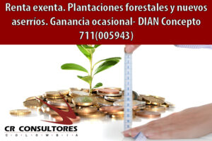 Renta exenta. Plantaciones forestales y nuevos aserríos. Ganancia ocasional- DIAN Concepto 711(005943)